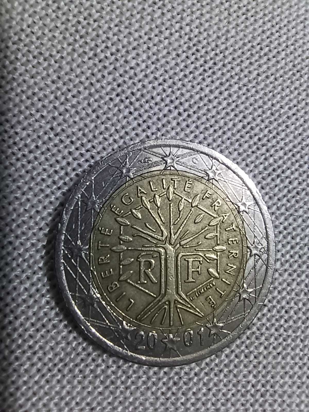 2 Euro moneta Liberte Egalite Fraternite 2001