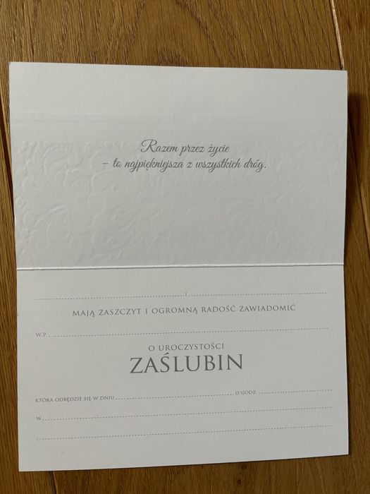 Zaproszenia na ślub