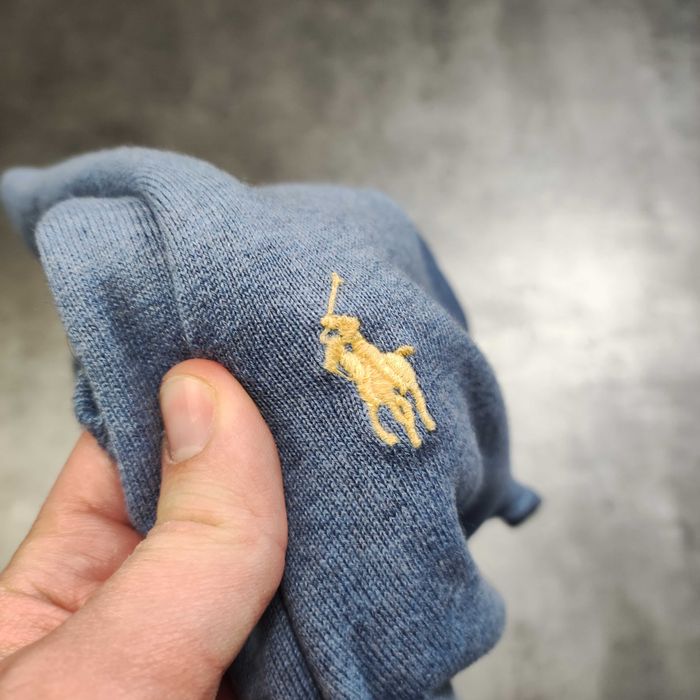 MĘSKI Premium Sweterek 15%Kaszmir Elegancki Błękit Polo Ralph Lauren