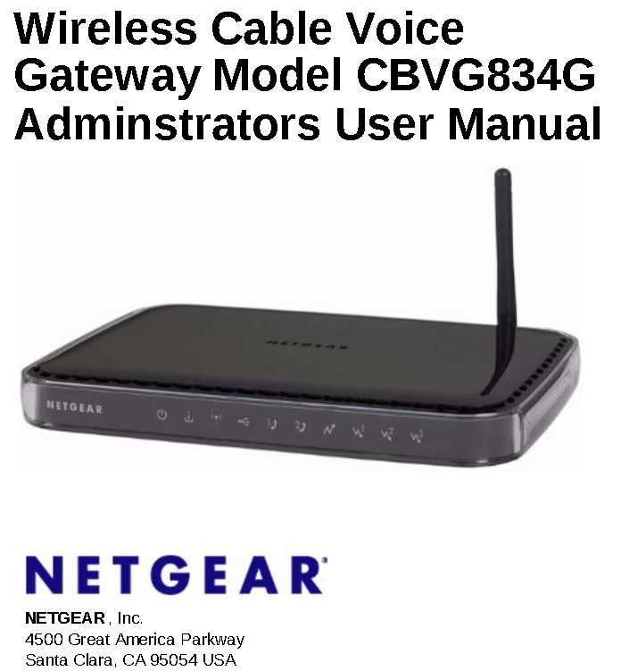 NETGEAR Wireless Cable Voice Gateway Model CBVG834G з акcесуарами