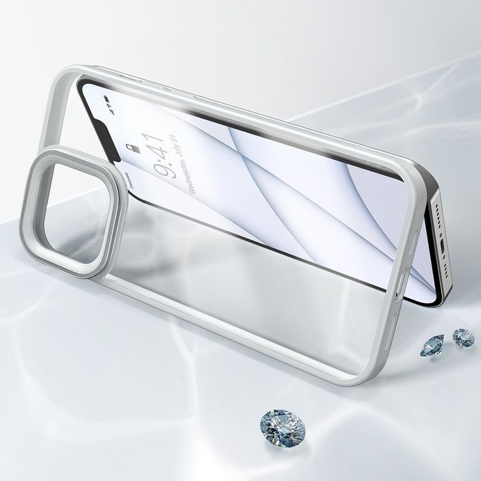 Etui Ochronne Baseus Crystal do iPhone 13 Pro - Szary