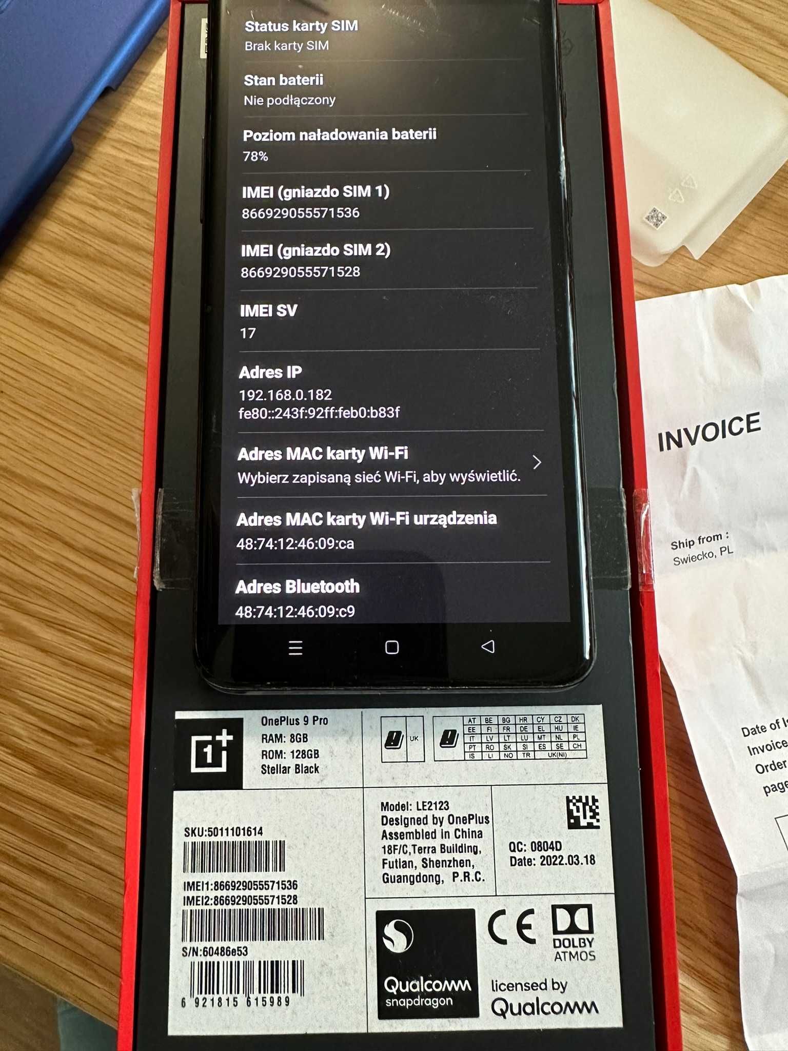 OnePlus 9 Pro 8/128 komplet, ideał, gwarancja Media Markt