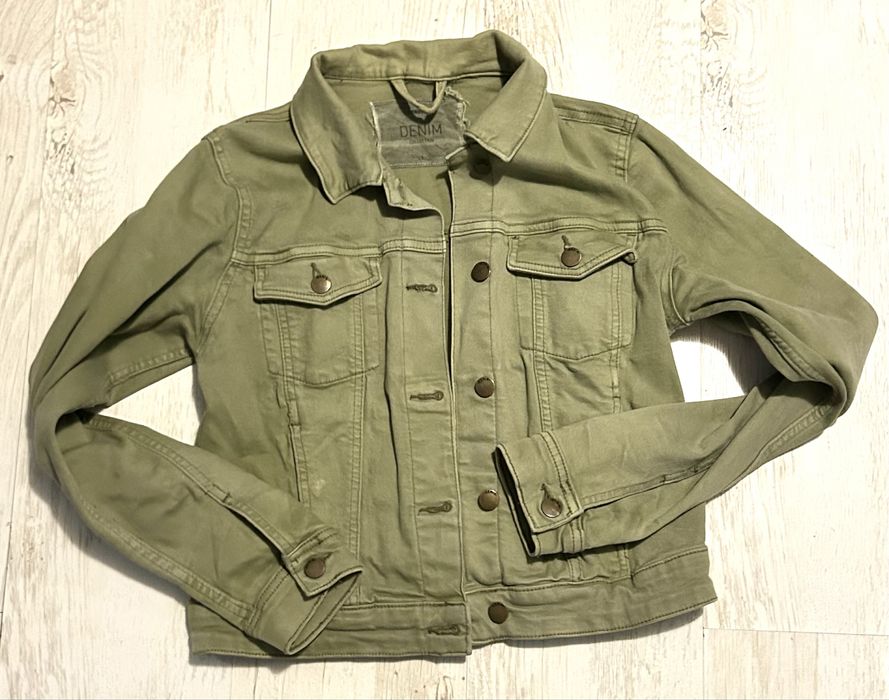 Kurtka dżinsowa ramoneska zielona L