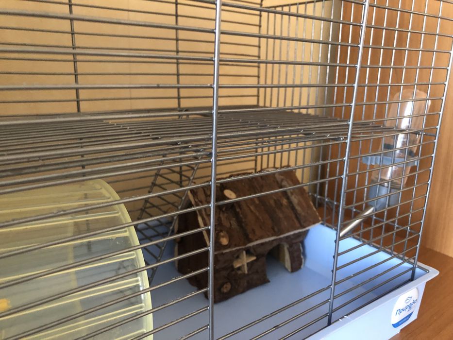 Клетка для грызунов "Природа" с домиком, поилкой и колесом