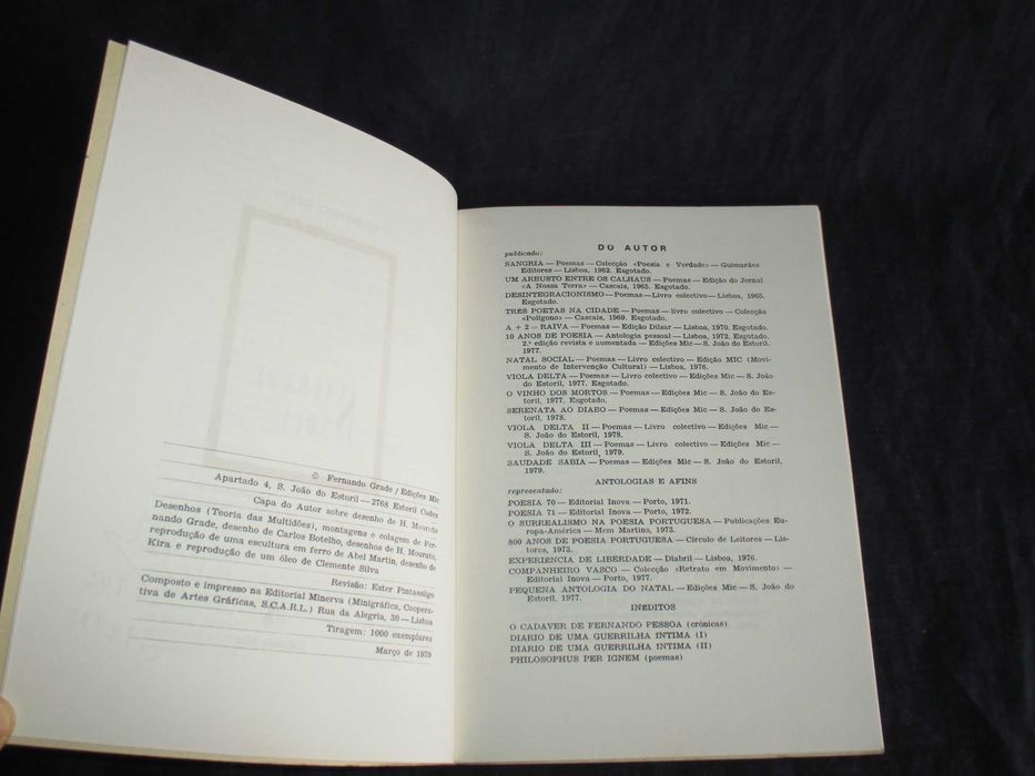 Livro Saudade Sábia Sonetos Fernando Grade Autografado