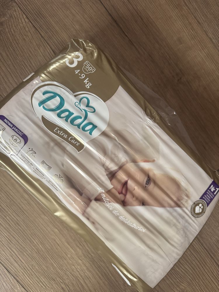 Pampersy Dada rozmiar 3, pieluchy jednorazowe 4-9 kg, 50 sztuk