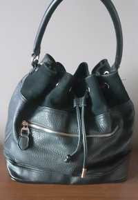 Motivi - duża czarna torba damska typu worek