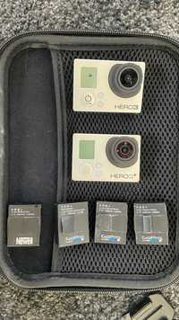GOPRO kamery 3 black 3+ Hero akcesoria 4 baterie duzy zestaw 2 szt.