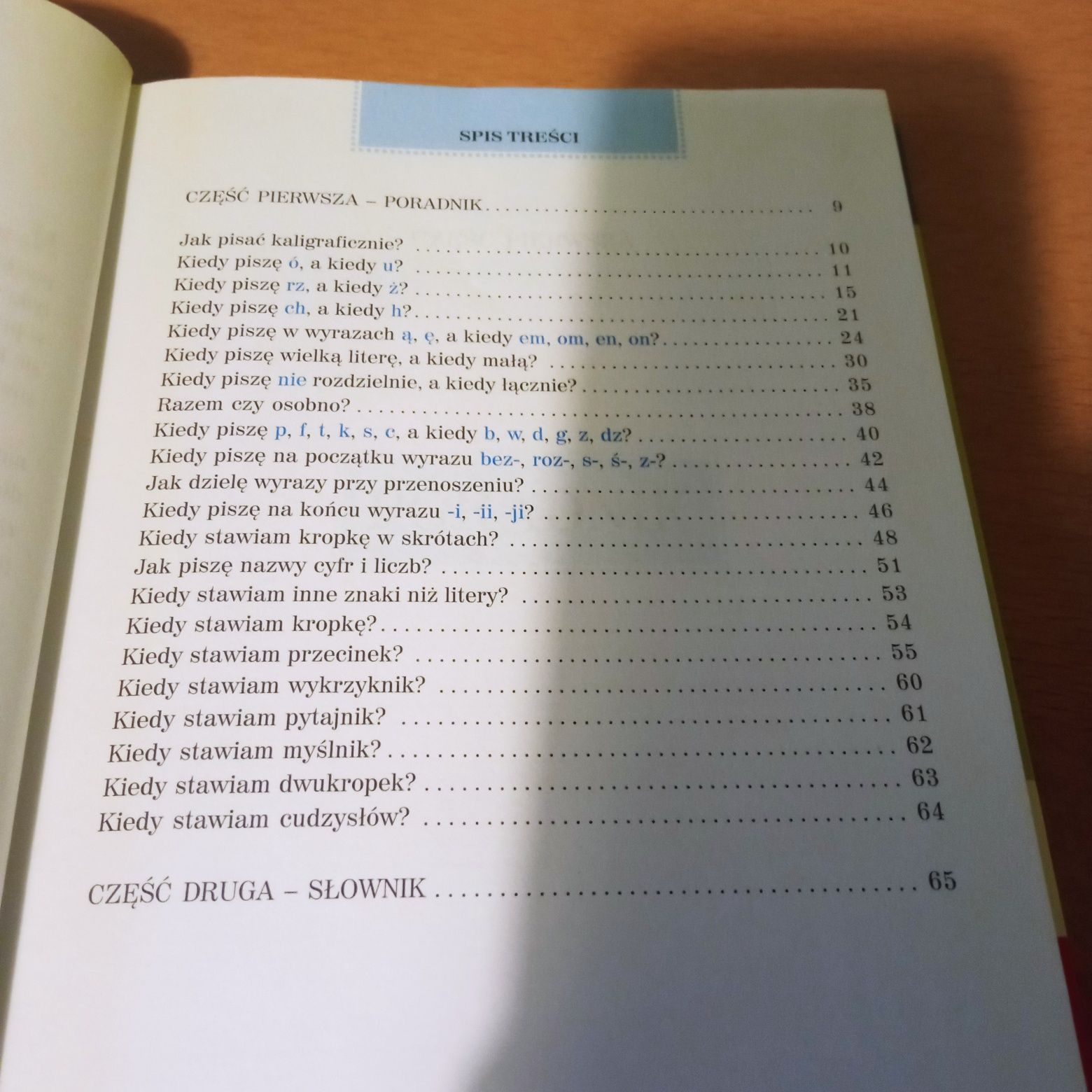 Szkolny słownik ortograficzny + dyktando