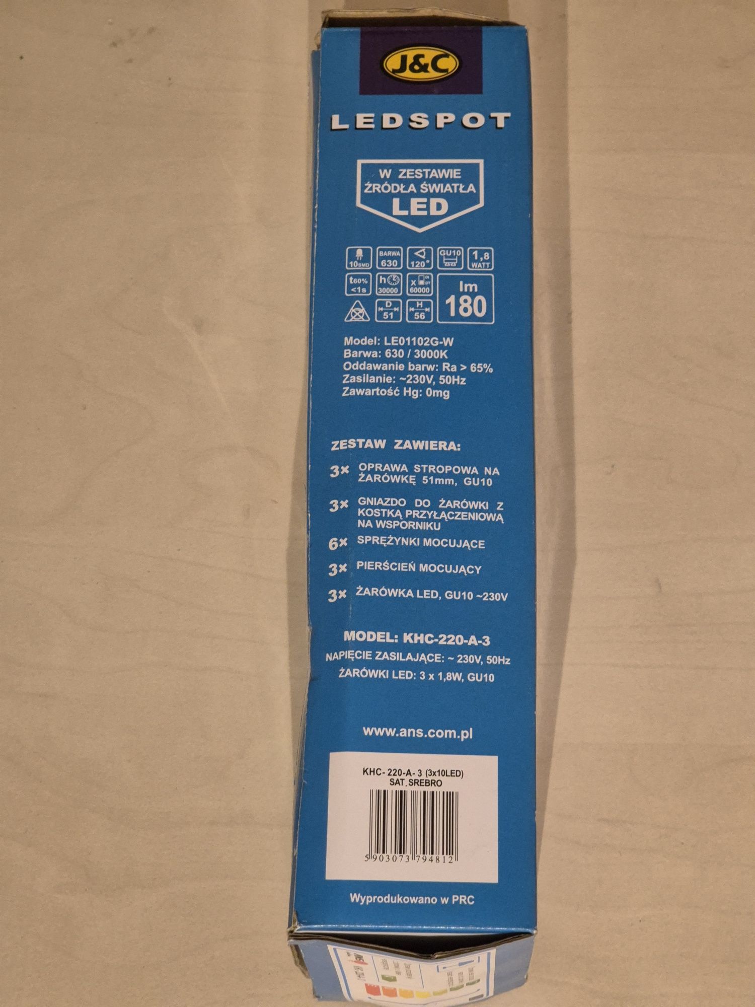 Oprawa halogenowa zestaw 3szt. oczko led z halogenami GU10
