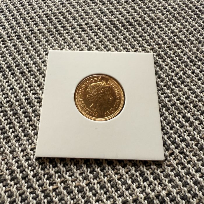 Moeda de ouro Libra Brasão 2002