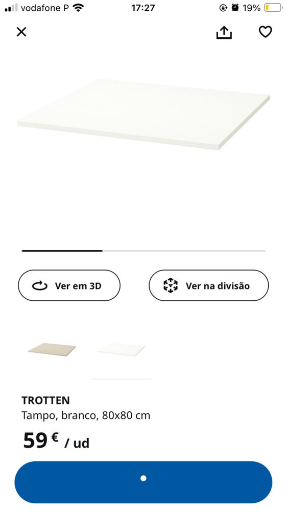 Tampo mesa IKEA Trotten