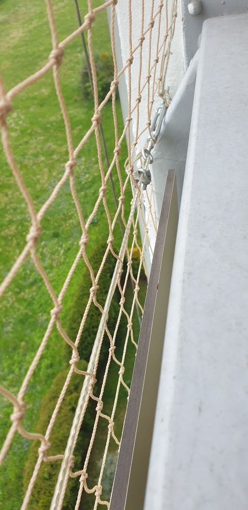 Siatka na balkon 6x2,7 dla kota haczyki