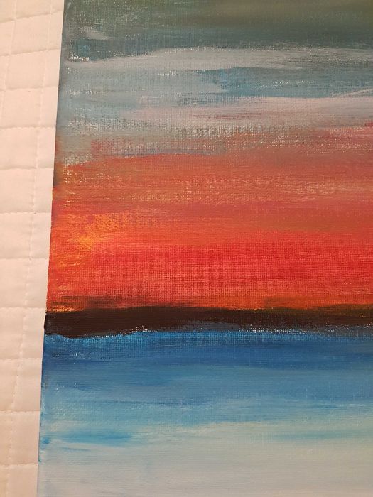 Obraz na płótnie, Zachód Słońca, rozmiar 50x40 cm, sygnowany