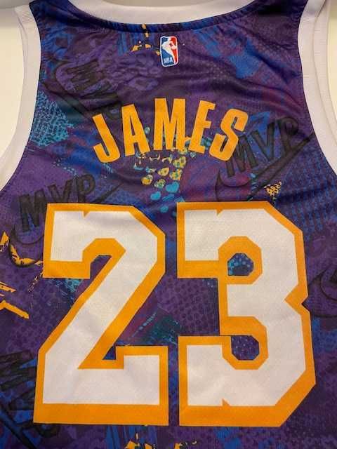 Koszulka koszykarska Los Angeles Lakers LeBron James Nike L młodzież