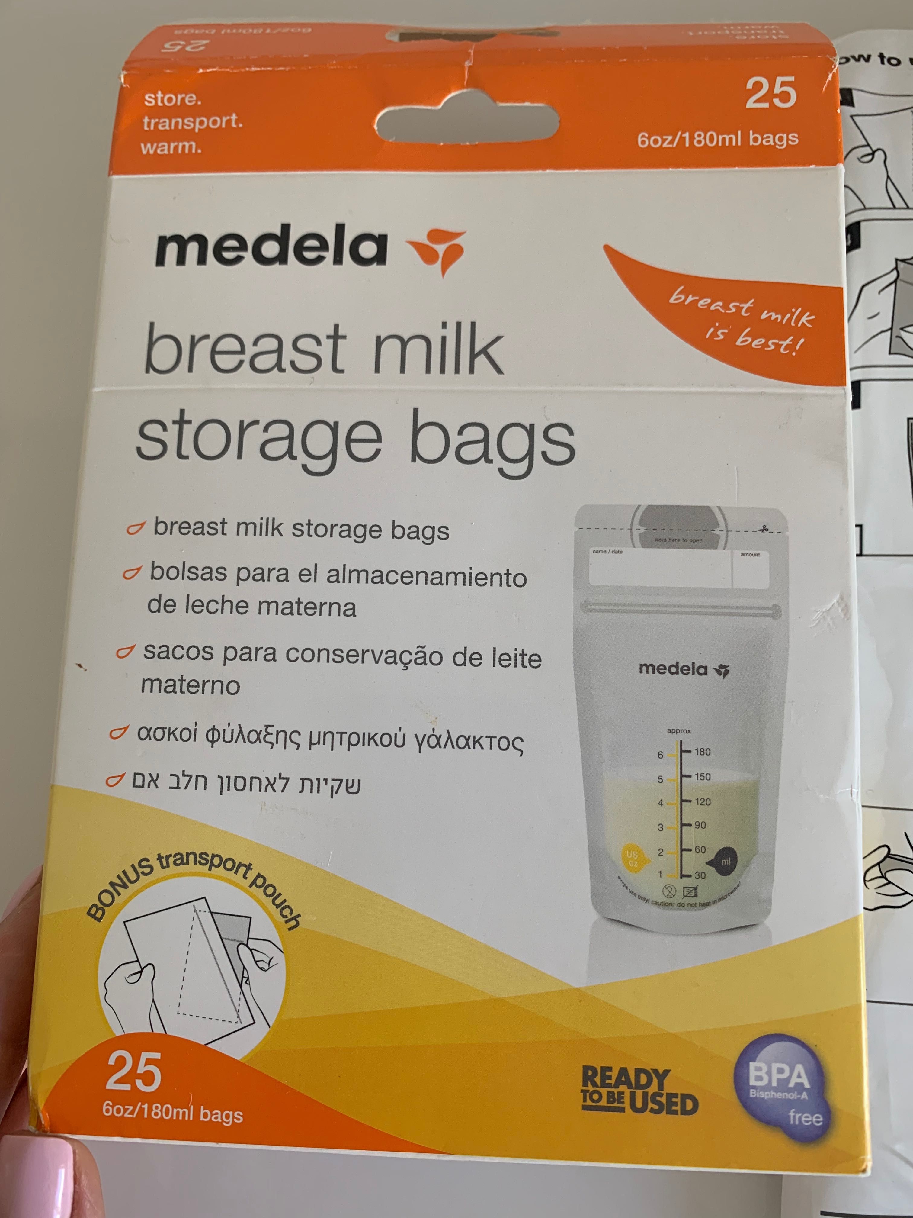 Sacos de congelação de leite materno MEDELA