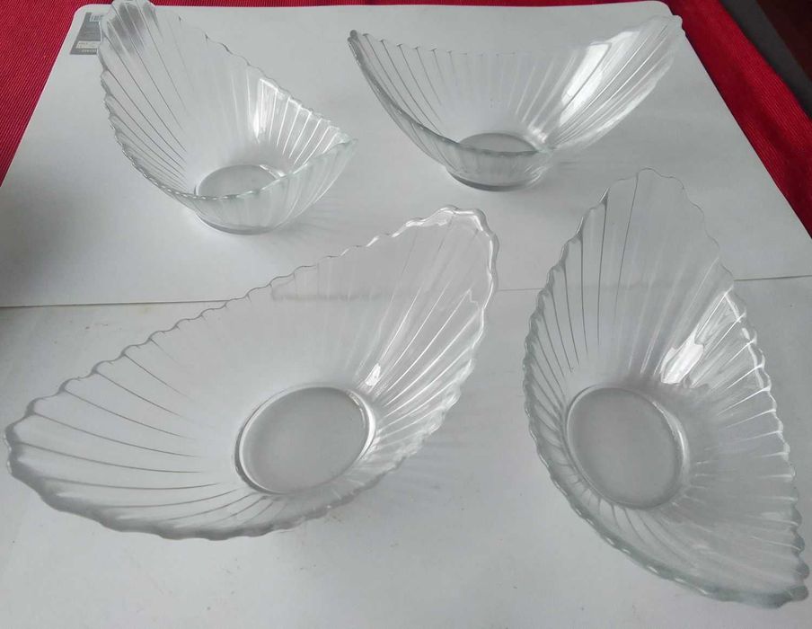 6 x Salaterka Miseczka szklana łódka ARC FRANCE Prezent Dekoracja NOWE