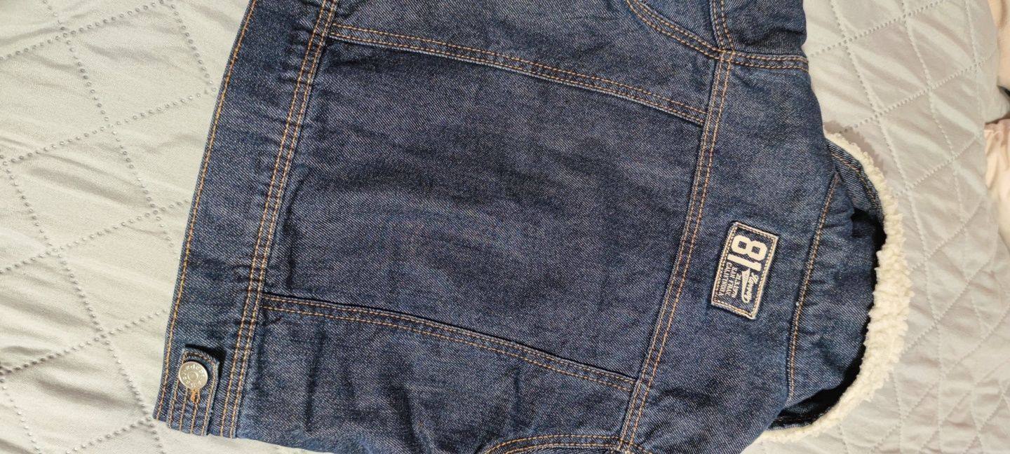 Kurtka przejściowa jesienna H&M 86 jeansowa