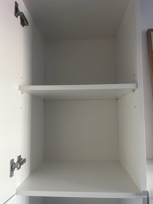 Nowoczesna komoda/szafka z półkami i szufladami - biała, 210 cm wys