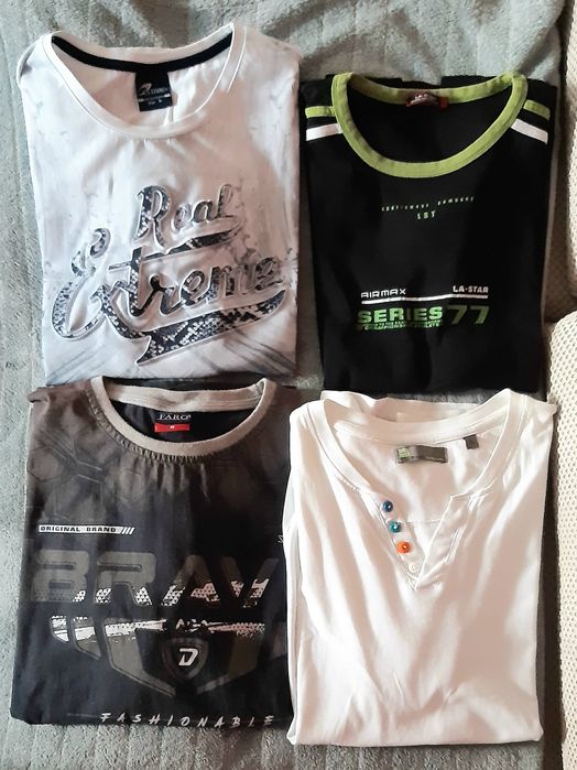 Paczka koszulek tshirtów męskich r.M/L całość 11szt.