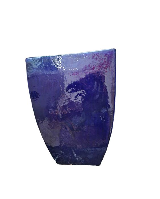 Vaso de cerâmica azul