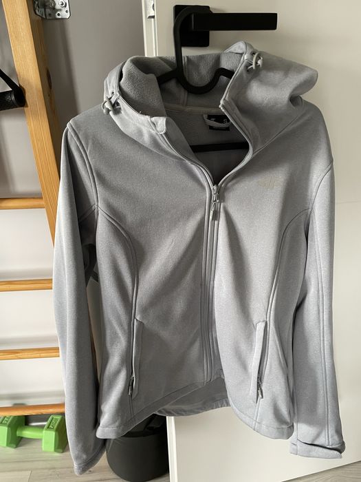 Jasny szary melanż softshell kurtka bluza damska 4f rozm. S