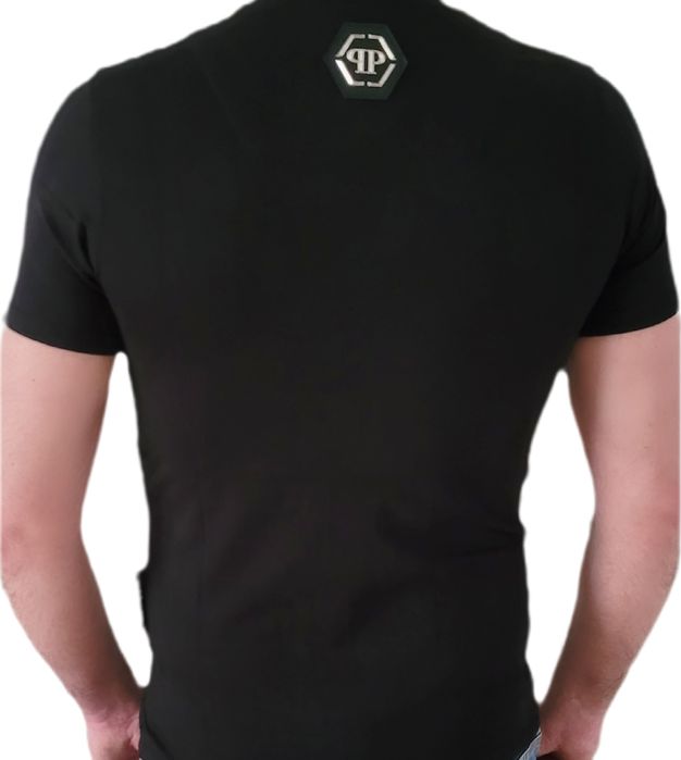 Philipp Plein Koszulka T-Shirt Skull neonowy nadruk