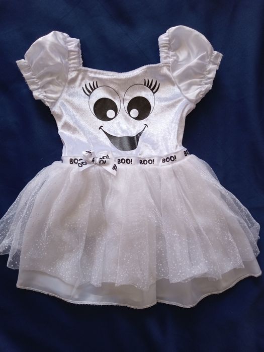 duszek strój karnawałowy sukienka 92 cm nowa