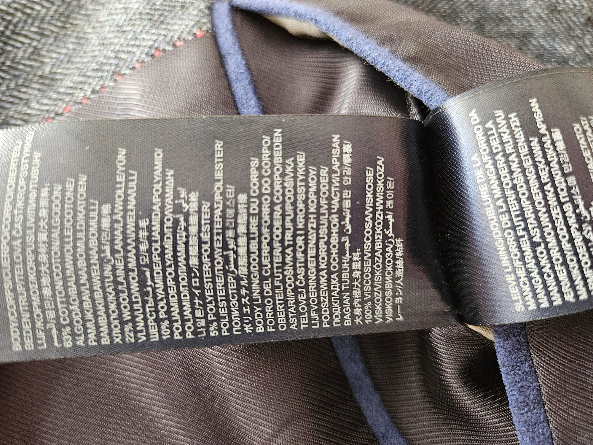 Piękna granatowa marynarka Tommy Hilfiger rozm. 48 wełna