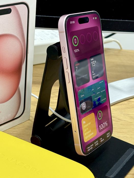 iPhone 15 128GB Pink (АКБ 100%, Гарантія Apple до 02.2026)