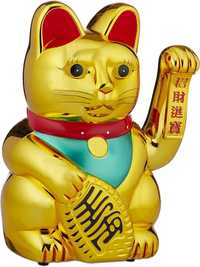 Złoty chiński kot machająca łapa xxl