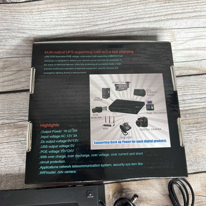 Міні упс безперебійник для інтернету 12000 mAh з екраном 22,5W