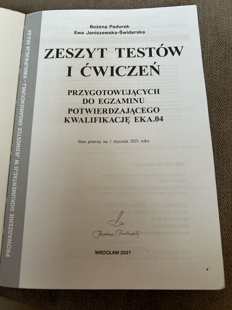 Zeszyt testów do EKA.04