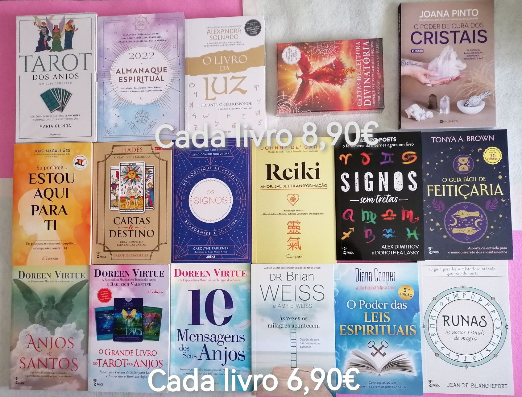 54 Livros NOVOS Tarot,signos/religião-Portes grátis na compra de 2