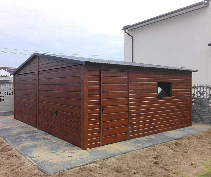 Premium GARAŻ  Złoty dąb  6x5 Dowóz i montaż Profil ocynk