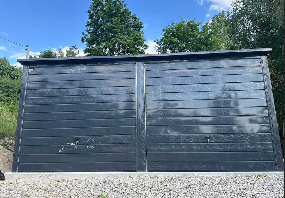 Garaż blaszany 6x5, garaże dwustanowiskowe, solidna konstrukcja