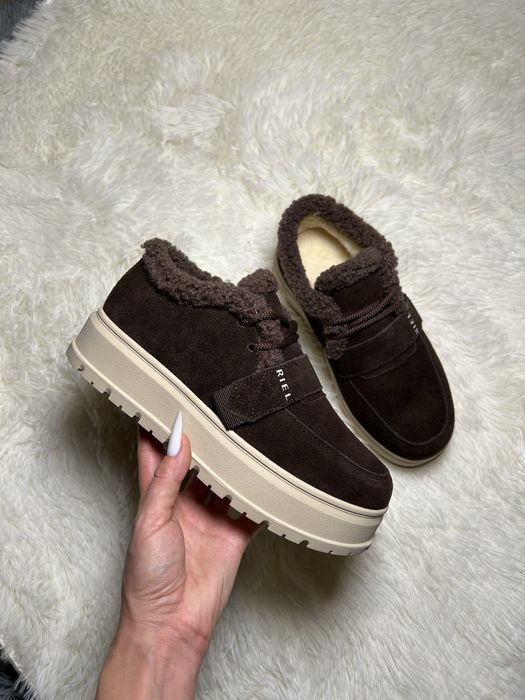 Зимові кеди натуральна замша шоколад. Черевики жіночі зима