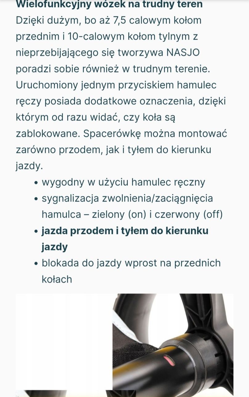 Wózek 2w1. 1 elemetowy