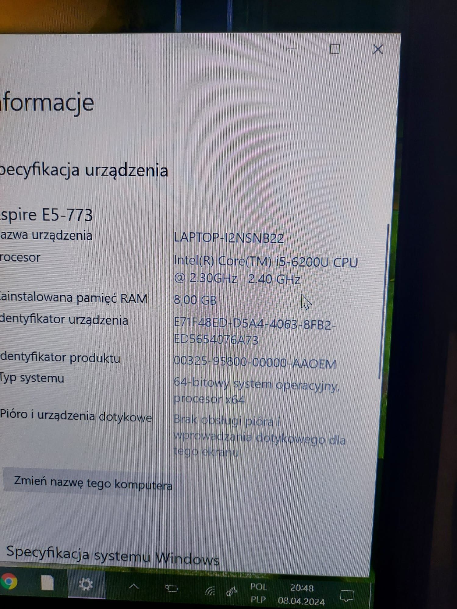 Laptop Acer 17,3 cala E5-773G i5-6200U/8GB/1000 GT940M FHD