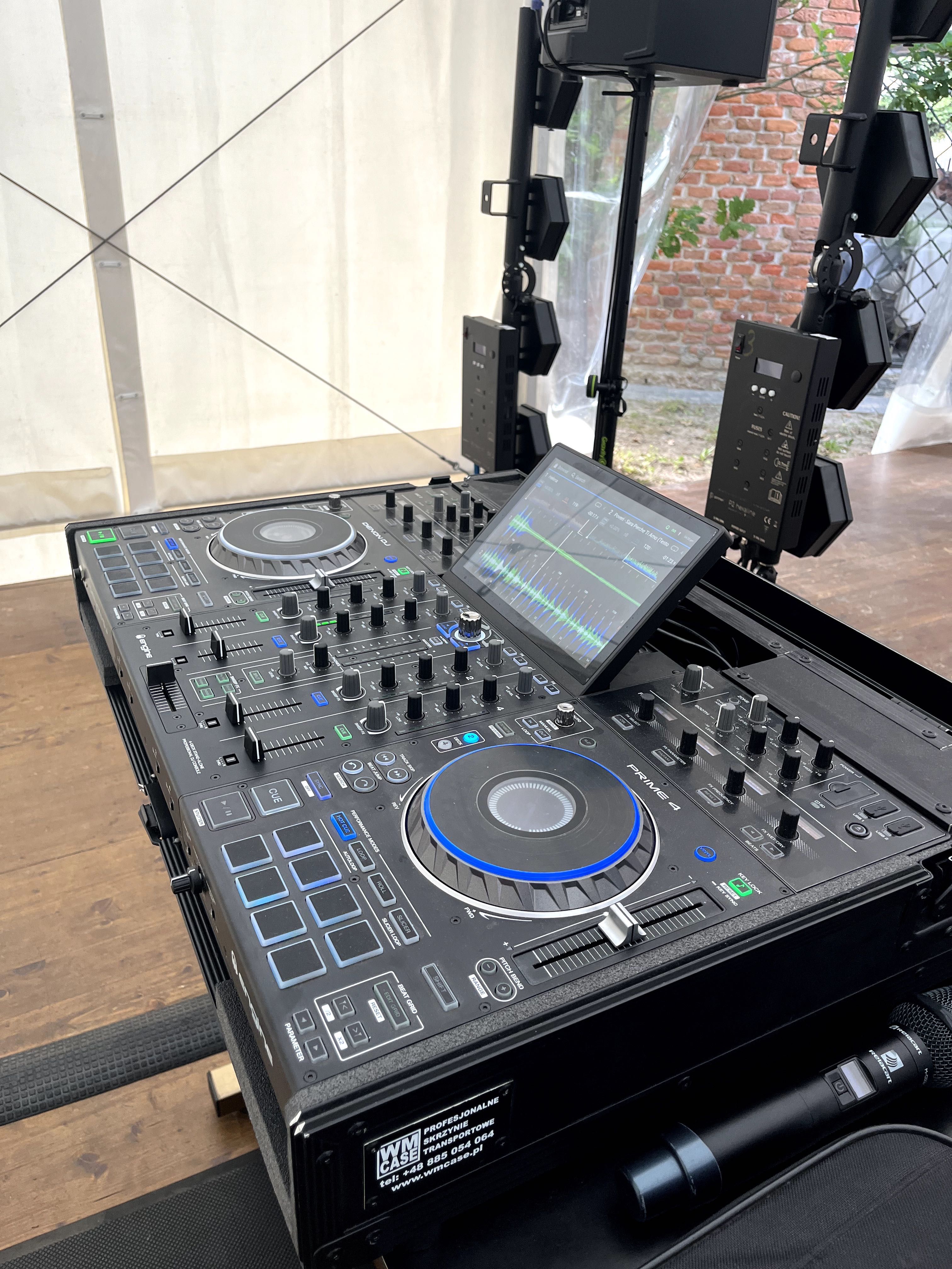 Nagłośnienie RCF 932 + sub 905 , denon prime 4 , screen dj