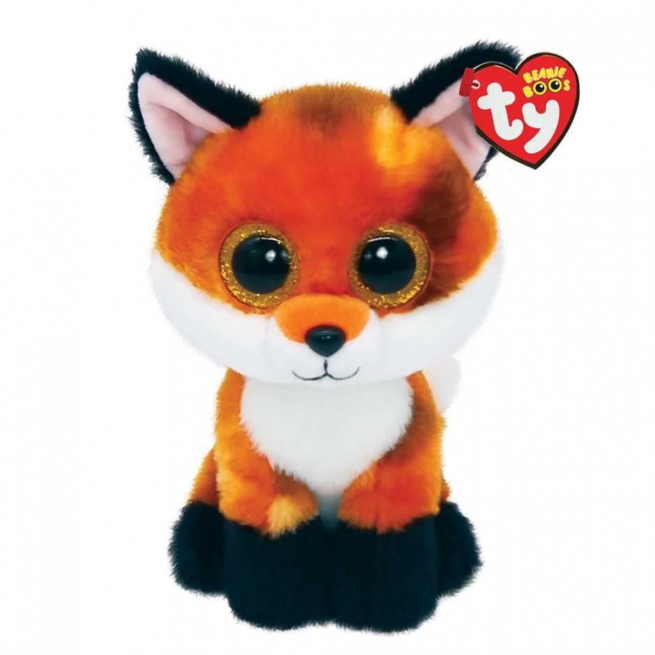 TY Beanie Boos глазастик рыжая лиса, лисенок, лисица MEADOW 15 см