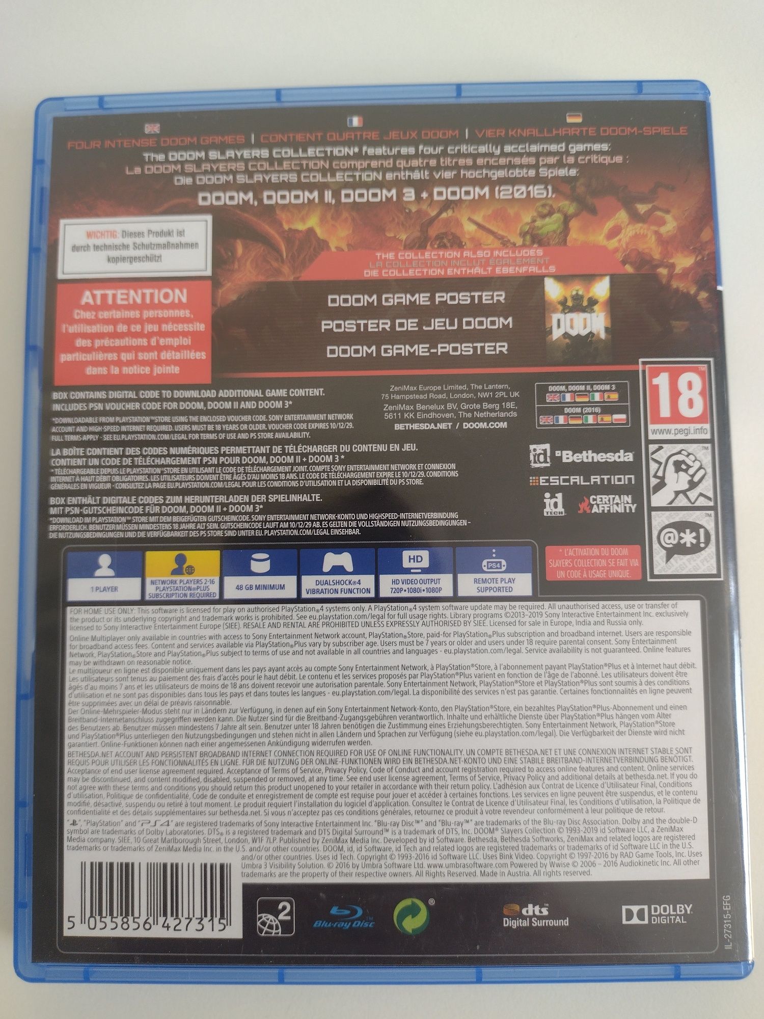 Gra Doom 1,2,3,2016 ps4