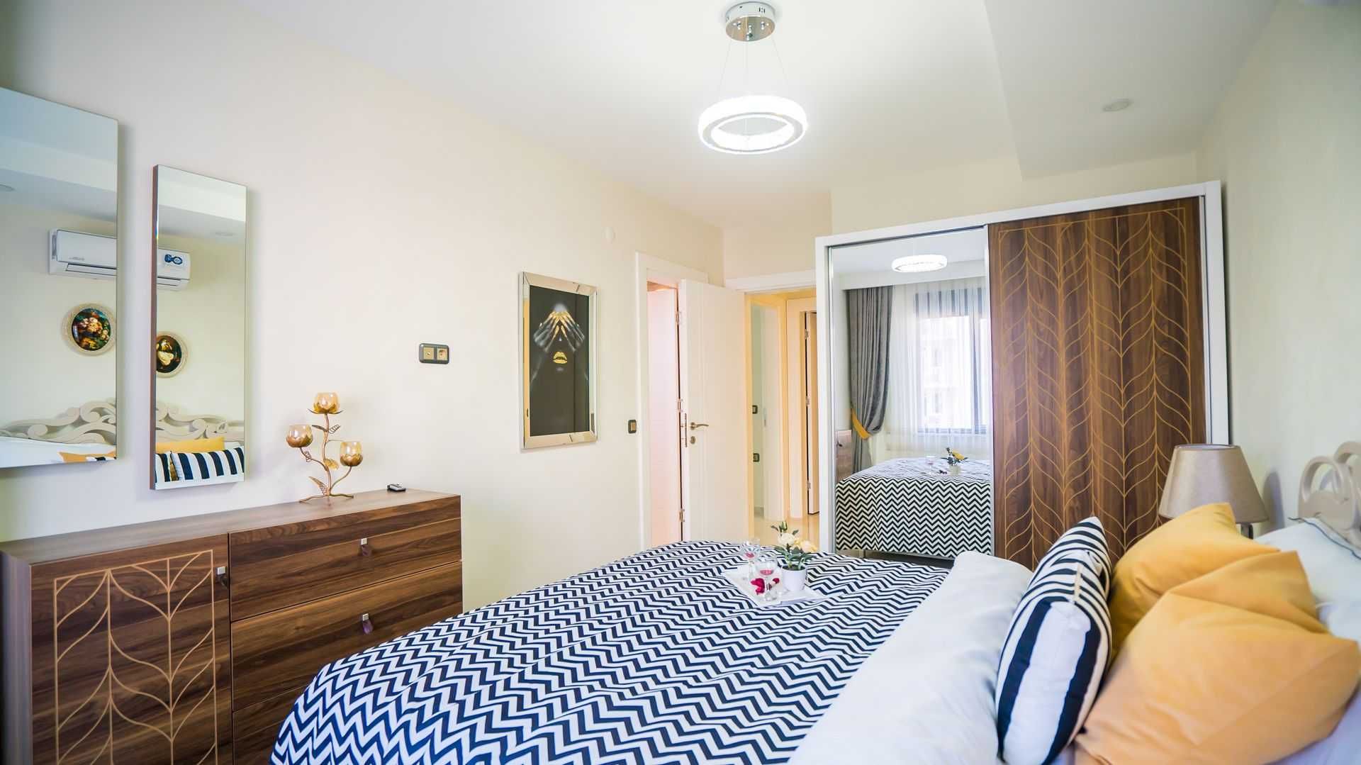 Люкс Квартира 90м2/Апартамент 2+1 от моря 50м под ВНЖ Алания Турция.LY