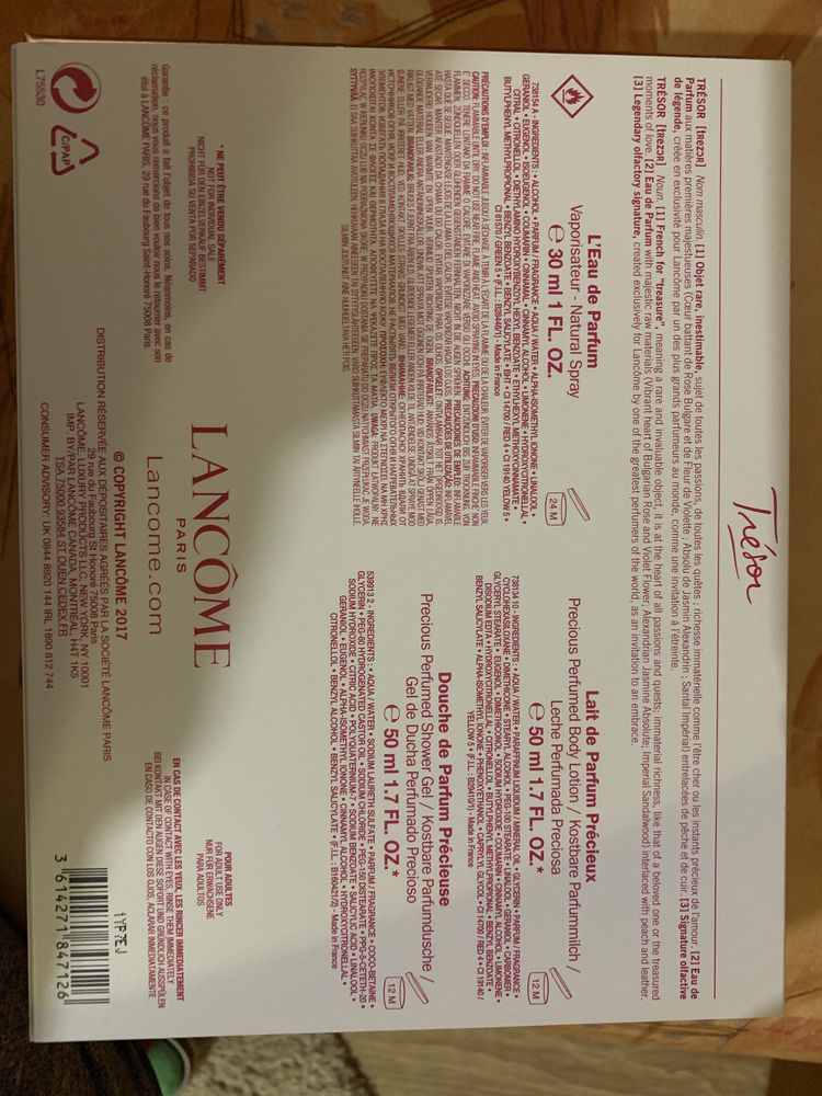 Парфюмированный набор Tresor Lancôme