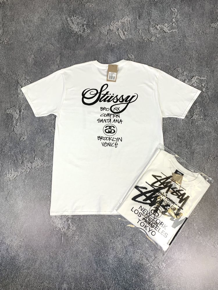 Футболки Новые Stussy,ОРИГИНАЛ,рр С,М,Л,ХЛ,World Tour,Стусі,Стусси