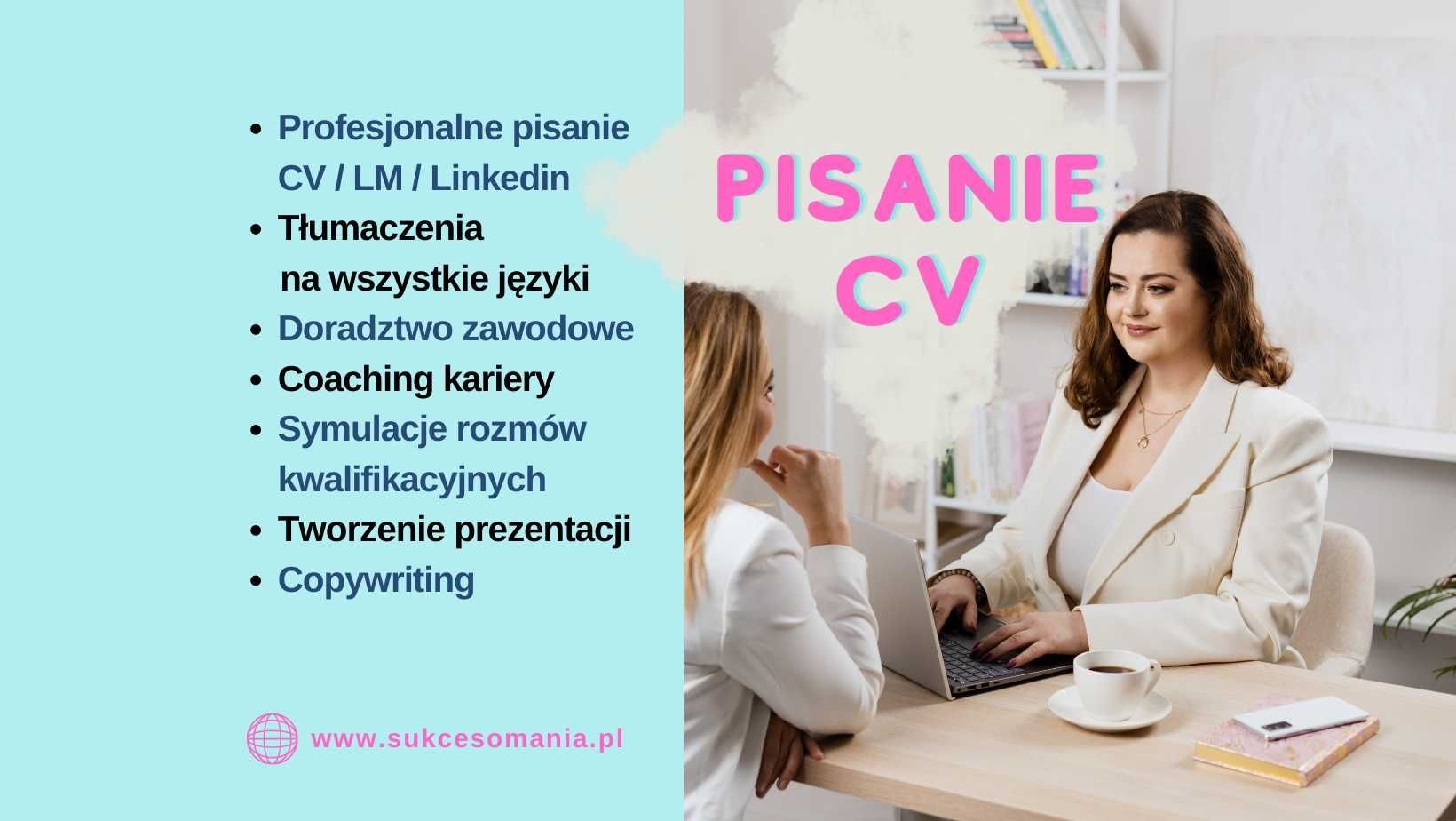 Pisanie CV/LM/Linkedin, DARMOWE KONSULTACJE, Tłumaczenia: EN, DE,NL,NO