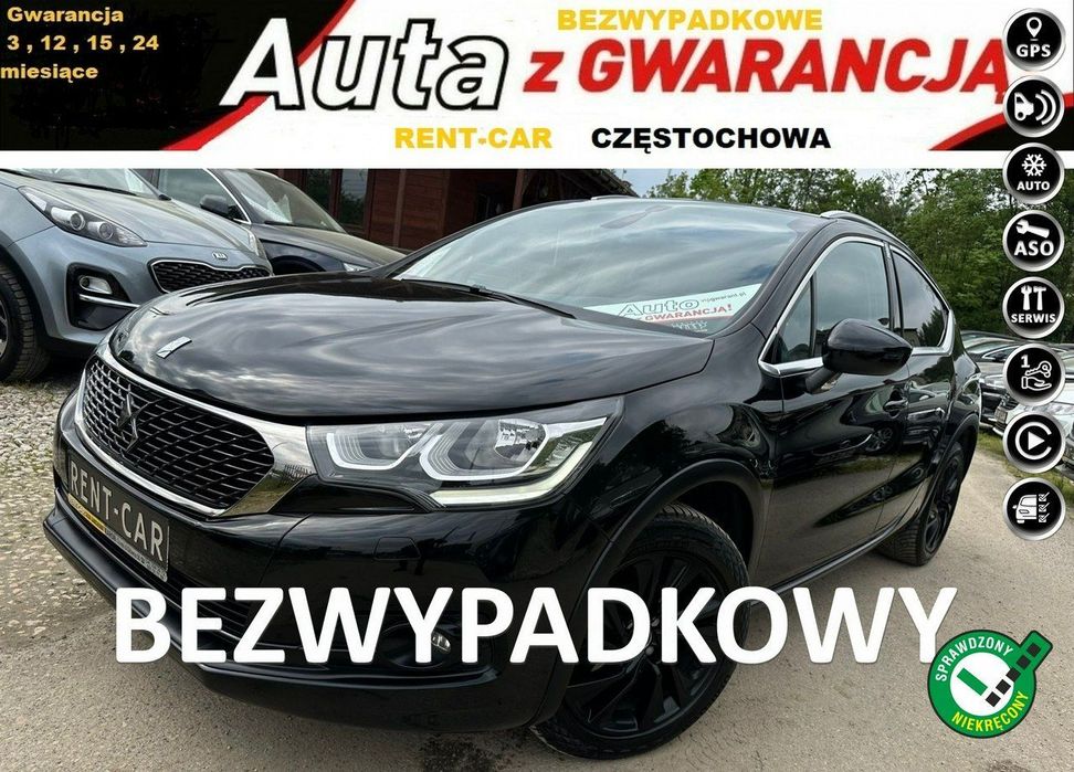 DS Automobiles DS 4 Crossback 1.6E-HDi Opłacony Bezwypadkowy Skóra*Serwis*VIP GWARANCJA24Miesiące