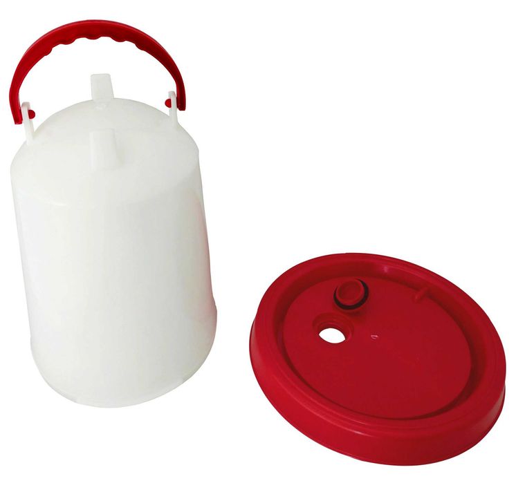 Zestaw Poidło 15L Z Korkiem I Karmidło 22Kg Zasypowe