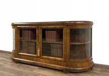 BIBLIOTEKA podręczna WITRYNA antyk ART DECO podest szafka pod TV RTV