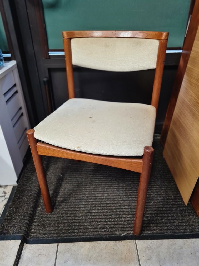Krzesła tekowe,tapicerowane,SAX,duński design,Dania lata 60-70,vintage